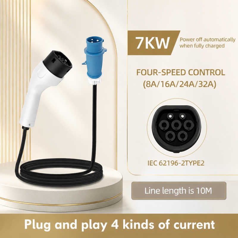 ROMADA 7KW 32A Electric Vehicl - Portable Ev Charger 32A Type 2 Cee Plug review and price