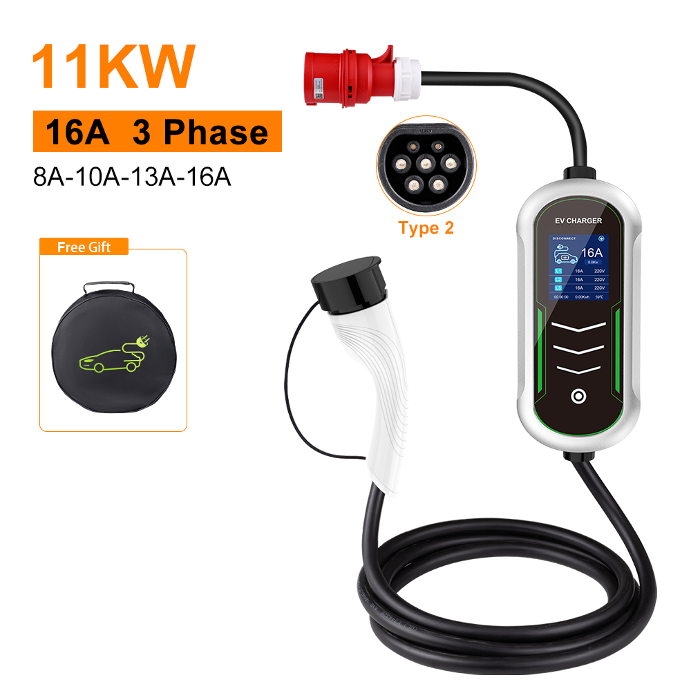 IPENGEN 11KW EV Portable Charg - Portable Ev Charger 32A Type 2 Cee Plug review and price