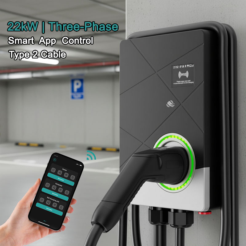 3 Phase 22kW Smart EV Charger  - 22Kw Wallbox Type 2 Ocpp Rfid review and price