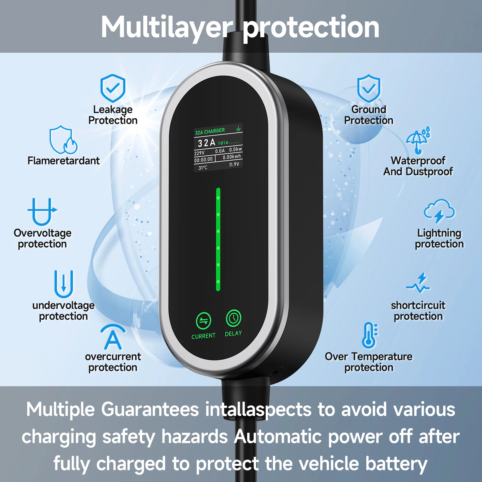 AFEEV 7.2KW 32A Portable EV Ch - Portable Ev Charger 32A Type 2 Cee Plug review and price