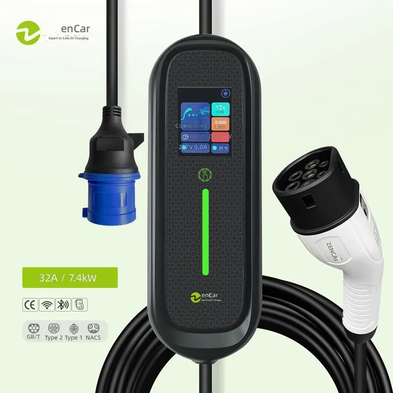 7kW 32A Type 2 Portable EV Cha - Portable Ev Charger 32A Type 2 Cee Plug review and price