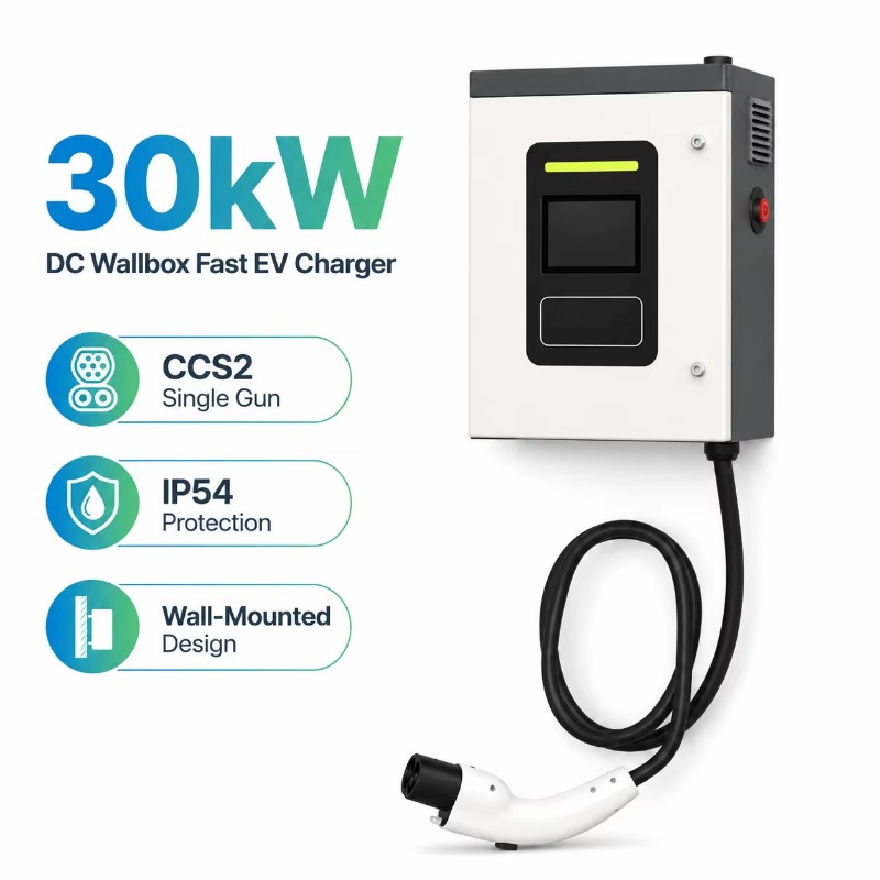 Customized 30kW CCS2 DC Fast E - Dc Fast Charger 30Kw Wallbox Commercial review and price