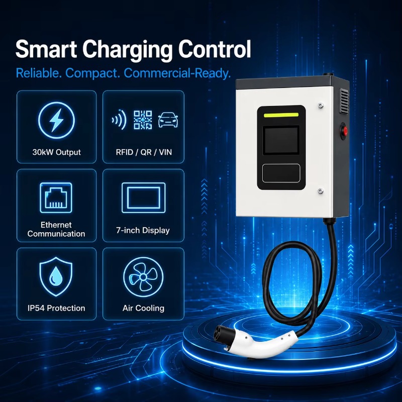 Customized 30kW CCS2 DC Fast E - Dc Fast Charger 30Kw Wallbox Commercial review and price