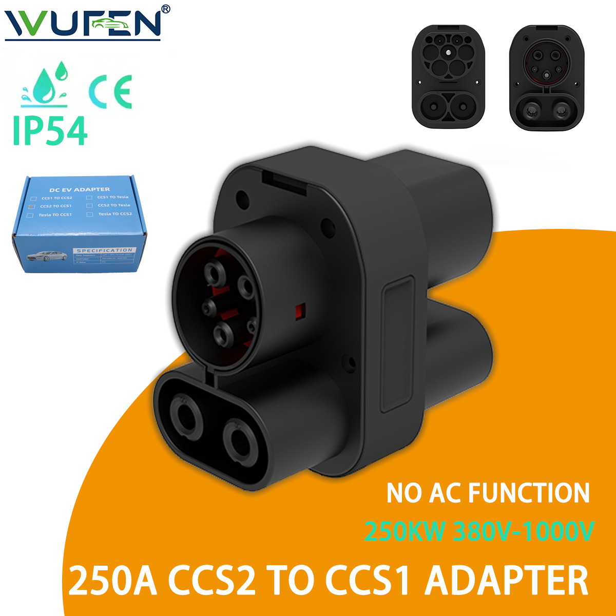 WUFEN 250KW CCS2 to CCS1 Adapt - Ccs2 To Ccs1 Fast Charge Adapter 250Kw review and price