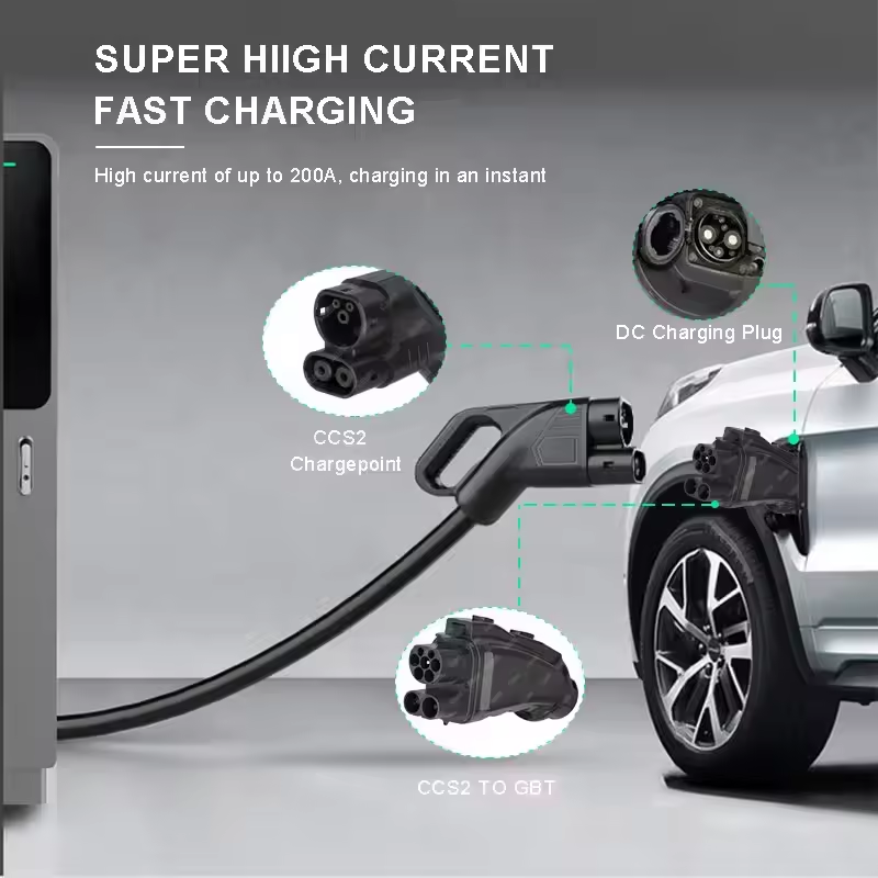 EV DC Charger 200A 250A 1000V  - Gb/T To Ccs2 200A Fast Charging Adapter review and price