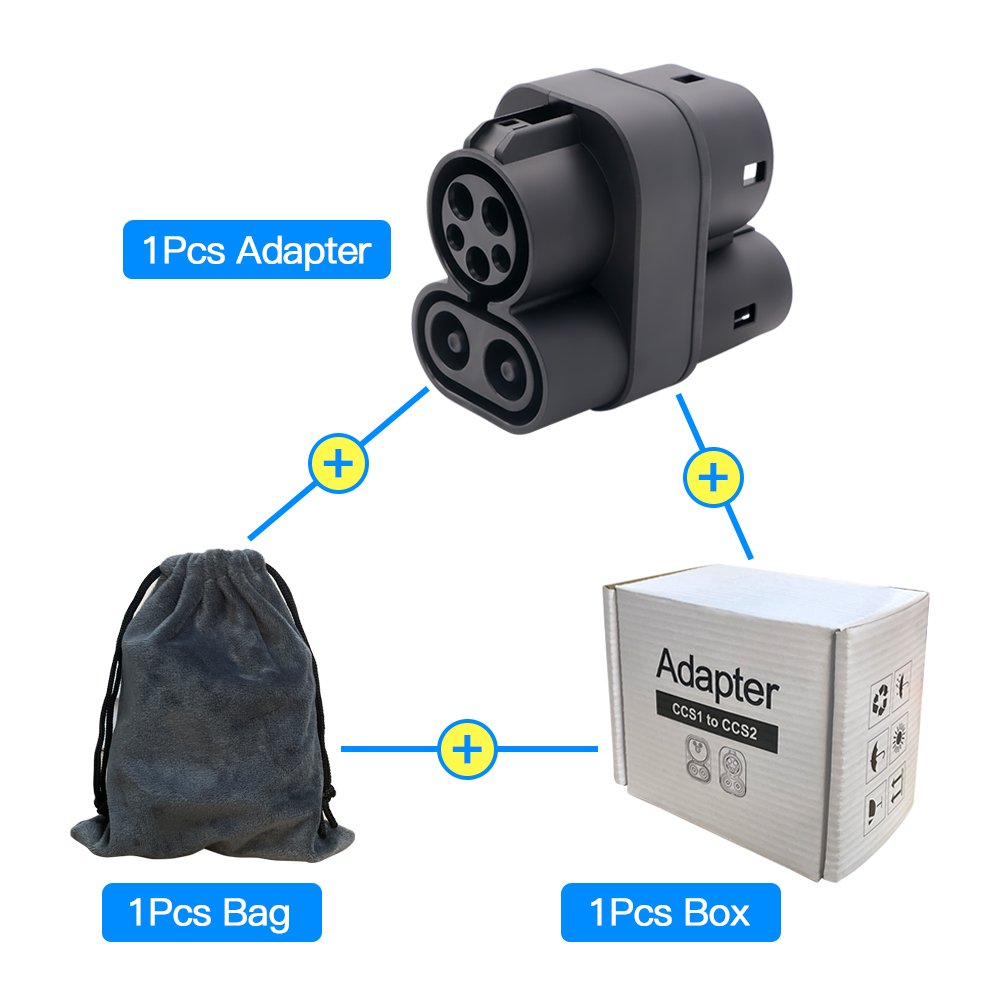 CCS1 to CCS2 EV Charger Adapte - Ccs2 To Ccs1 Fast Charge Adapter 250Kw review and price